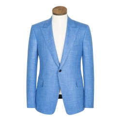 Light Blue Basket Weave Jacket