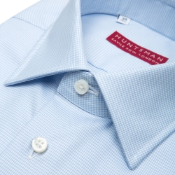 Blue Micro Check Shirt