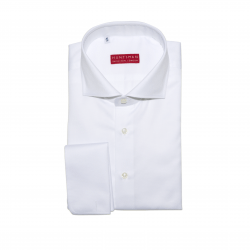 White Self Check Shirt