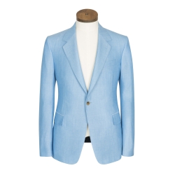 Sky Blue Linen Blend Suit